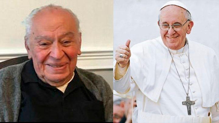  Papa Francisco saluda al P. Gustavo Gutiérrez por sus 90 años